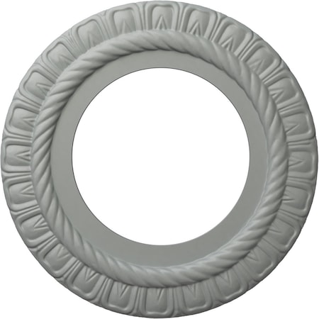 Ekena Millwork Claremont Ceiling Medallion (Fits Canopies up to 7"), 10 5/8"OD x 5 3/4"ID x 1/2"P, Primed White CM10CL